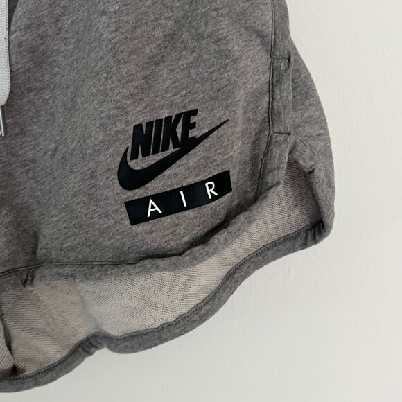 Nike Air Sportswear Athletic Shorts Gray Elastic Drawstring Pockets L - Picture 2 of 5